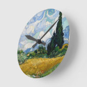 小麦畑（サイプレスの壁時計付き） ラウンド壁時計 (傾斜)