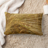 小麦畑。収穫時間だ！ ランバークッション (ブランケット)