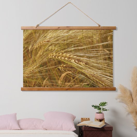 小麦畑。収穫時間だ！ 吊り下げ型タペストリー (寝室)