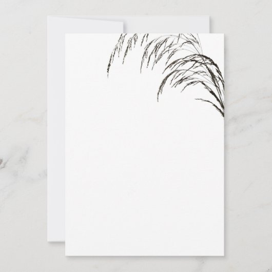 小麦白黒結婚式招待状 招待状 (正面)