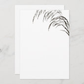 小麦白黒結婚式招待状 招待状 (正面/裏面)