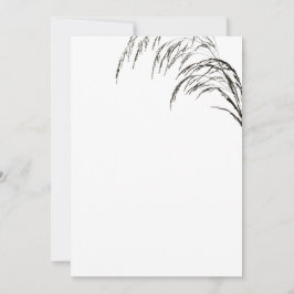 小麦白黒結婚式招待状 招待状