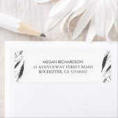 小麦秋の結婚式 モダン ラベル (インサイチュ)