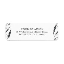 小麦秋の結婚式 モダン ラベル