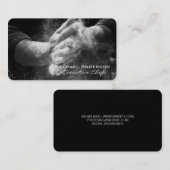 小麦粉を使ったシェフ | レストラン 名刺 (正面/裏面)