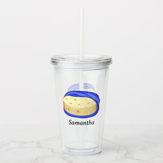 小麦粉トルティーヤのスタック アクリルタンブラー (正面)