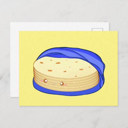 小麦粉トルティーヤのスタック ポストカード (正面/裏面)