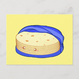 小麦粉トルティーヤのスタック ポストカード