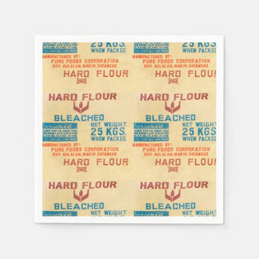 小麦粉バッグ スタンダードカクテルナプキン (正面)