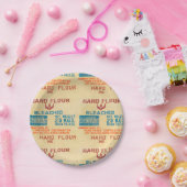 小麦粉バッグ。 ペーパープレート (パーティー)