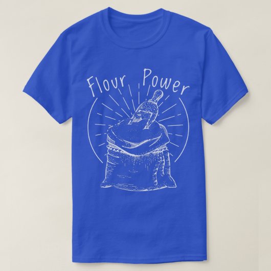 小麦粉パワーベーキング料理パン作りシェフ Tシャツ (デザイン正面)