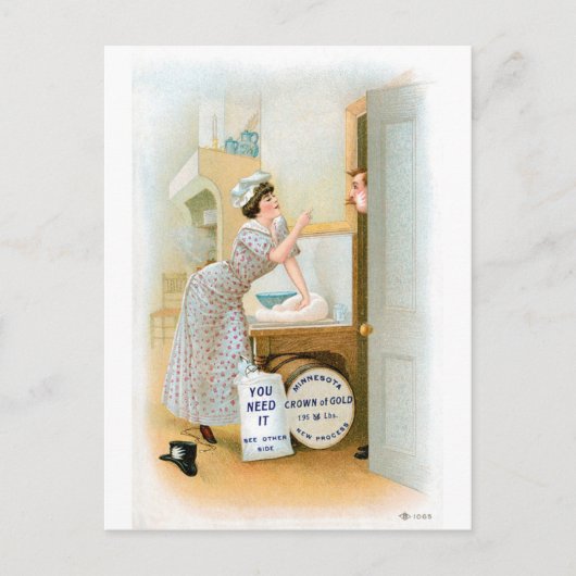 小麦粉ベーカリーヴィンテージフードアンドアート ポストカード (正面)