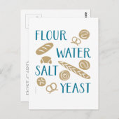 小麦粉水塩酵母ベーキング ポストカード (正面/裏面)