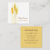 小麦粒水カラーパンベーカリー スクエア名刺 (正面/裏面)