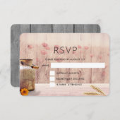 小麦素朴と花の入ったミルク結婚缶 出欠カード (正面/裏面)