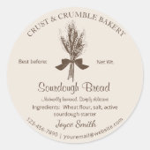 小麦素朴ソース生地パンベーキング ラウンドシール (正面)