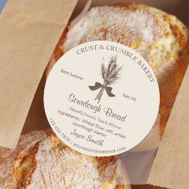 小麦素朴ソース生地パンベーキング ラウンドシール