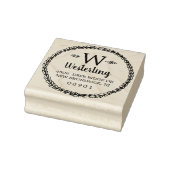 小麦素朴リースモノグラム名と住所 ラバースタンプ (スタンプ)