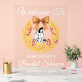 小麦素朴&ベリー秋ブライダルシャワー歓迎 アクリルサイン (ウェディング)