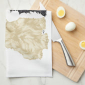 小麦色と黒のスコッチテリア キッチンタオル (四つ折り)