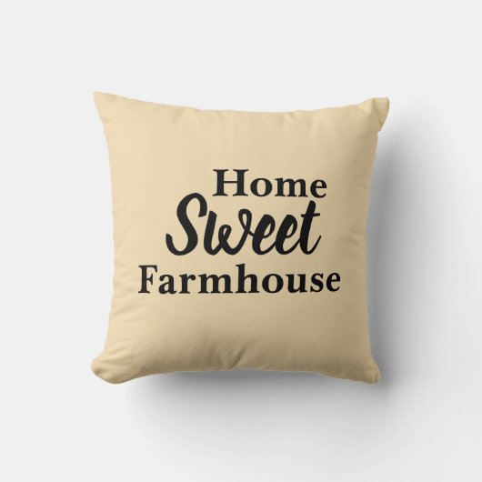 小麦色"ホームスイートファームハウス"装飾用クッション クッション (正面)