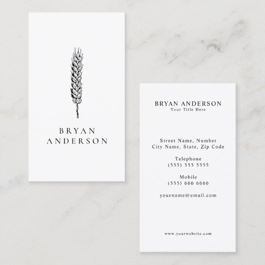 小麦農家名刺 名刺 (正面/裏面)