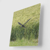 小麦 – おいしい！ スクエア壁時計 (傾斜)