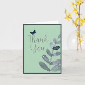 小、4インチx 5.6インチ折り曲げサンキューカード カード (黄色い花)