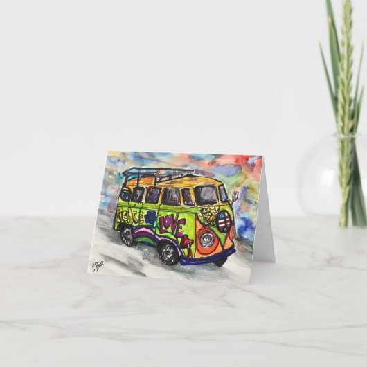 小、4インチx 5.6インチ折り曲げサンキューカード サンキューカード (正面)