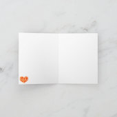 小、4インチx 5.6インチ折り畳みバレンタインカード サンキューカード (内部)