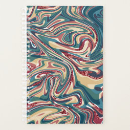 小（5.5インチx 8.5インチ）、懸命カバー、白いスパイラル、 プランナー手帳