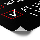 少いけななくとも私はリストクリスマス男性女性を試した ポスター (角)