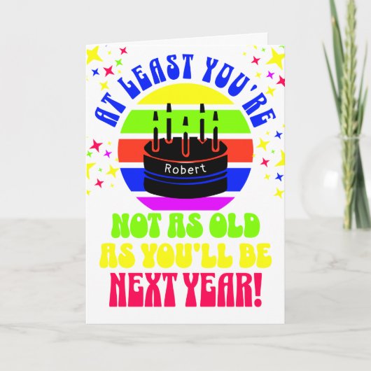 少おもしろいなくとも…二つ折りグリーティングカード カード (正面)