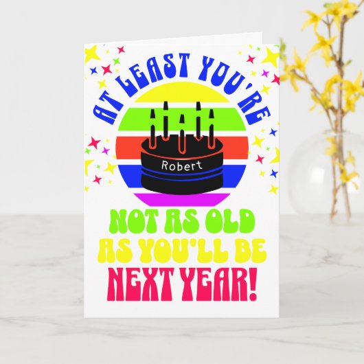 少おもしろいなくとも…二つ折りグリーティングカード カード (黄色い花)