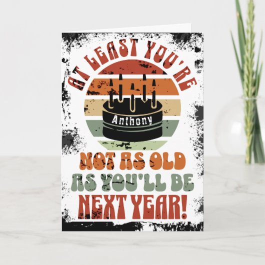 少おもしろいなくとも…二つ折りグリーティングカード カード (正面)