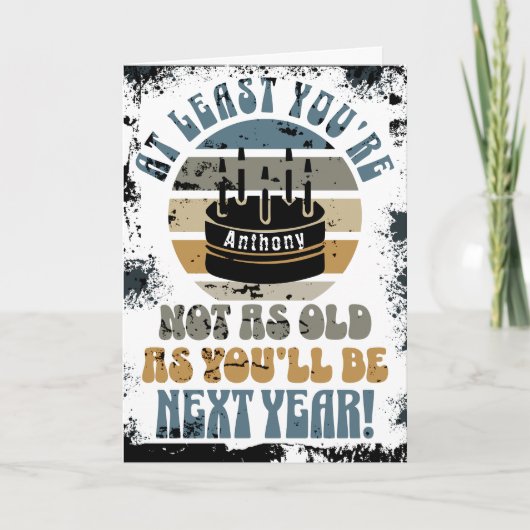 少おもしろいなくとも…二つ折りグリーティングカード カード (正面)