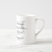 少しある彼女は激しいです。 シェークスピア ボーンチャイナマグカップ (右)