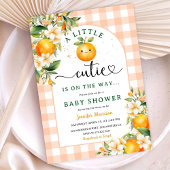 少しかわいこちゃんが行く！赤ちゃんシャワーオレンジ 招待状