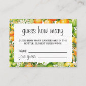 少しかわいこちゃんはオレンジの数を推測する エンクロージャーカード (正面)