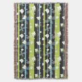 少しくまが付いているかわいいパターン スローブランケット (正面縦)