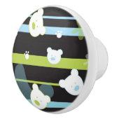 少しくまが付いているかわいいパターン セラミックノブ (右)