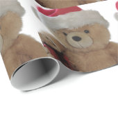 少しくまの包装紙を持つサンタくま ラッピングペーパー (ロールコーナー)