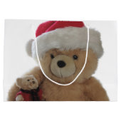 少しくまを持つサンタくま ラージペーパーバッグ (裏面)