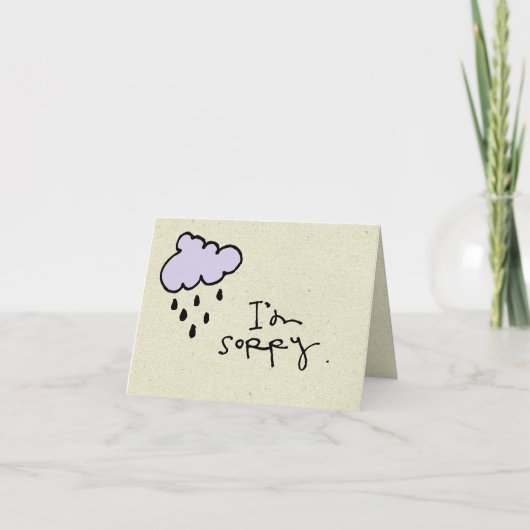 少しぐらつき私は申し訳ない カード (正面)