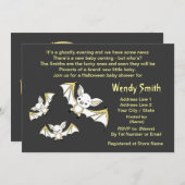 少しこうもりのベビーシャワーの招待状カード 招待状 (正面/裏面)