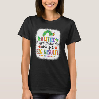 少しずつ前進する毛虫Tシャツ ブリーチ Tシャツ