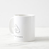 少しだが強い | ミニマル象ラインアート コーヒーマグカップ (正面左)