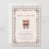 少しだけラスティックなブライダルシャワーの花嫁 招待状 (正面)