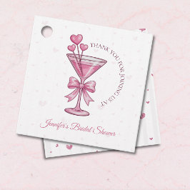 少しだけ夢中 ピンクマティーニ ブライダルシャワー フェイバータグ