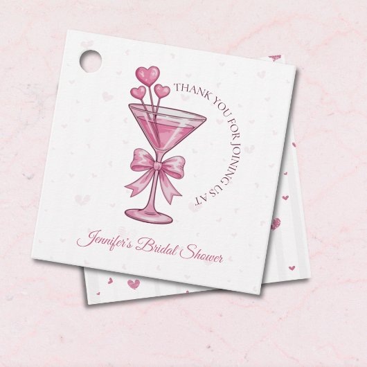 少しだけ夢中 ピンクマティーニ ブライダルシャワー フェイバータグ